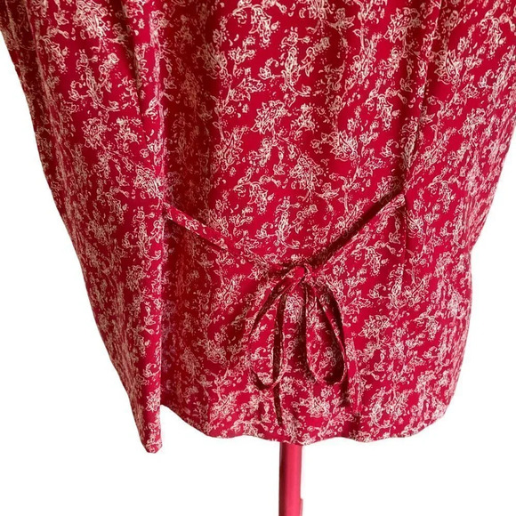 vintage Norton McNaughton Red Pattern Blouse, Lg. - Picture 7 of 12